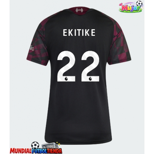 Camiseta Liverpool Hugo Ekitike #22 Tercera Equipación Replica 2026-27 para mujer mangas cortas